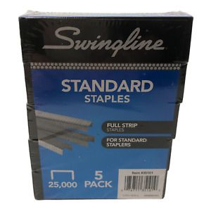 Swingline Staples Standard 1/4 inch Length 210/Strip 5000/Box 5 Pack 35101 2015