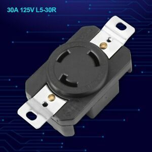 125V NEMA L5-30R Female Plug 1pc 3.66 X 1.69inch 30A 93 X 43mm American