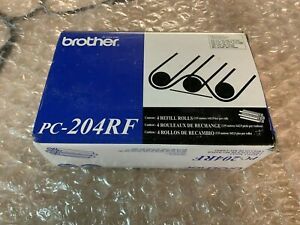 Brother PC-204RF Black FAX Ribbon ROLL 4 Pack Genuine NEW Sealed