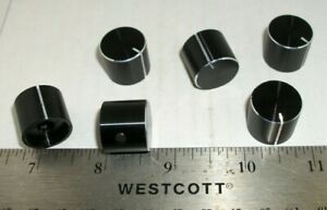 LOT OF VINTAGE SOLID ALUM. BLACK AND CHROME FOR 1/4 INCH SHAFT POTS/SWITCHES A