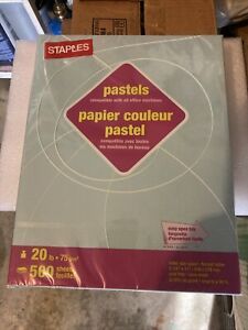 ONE REAM OF 50O SHEETS-Staples Pastel Multipurpose Paper 8.5&#034; x 11&#034;  BLUE #14786