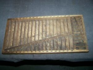 HAMILTON-TWO RIVERS,WIS.Quarter Size Rule/Print Letters/Characters Wooden Tray