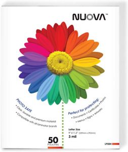Nuova Lp50H Thermal Laminating Pouches 9 X 11.5 Inches, Letter Size, 50-Sheets (