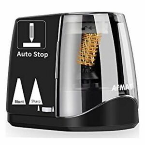 Electric Pencil Sharpener / Black / Plug-In Or Battery Powered / 6-8 mm pencils