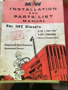M&amp;W Gear IH International Farmall 706 656 D 282 Diesel Turbo Install Manual