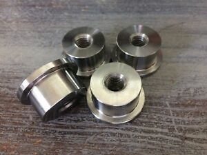 4130 STEEL WELD BUNG FLANGE M10x1.5 THREAD 1-1/4&#034; &amp; 1.0&#034; DIA 5/8&#034; LONG - 4 PACK
