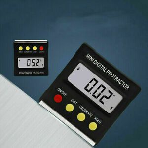 1X Digital Box Gauge Angle Protractor Level Inclinometer Magnetic Base 360° BK