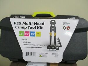 Apollo Valves 69PTKH0015K Multi-Head Pex Crimp Tool Kit, 3/8 - 1 in Capacity-ope