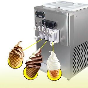 Kolice ETL CE Commercial Countertop 3 flavors Soft Ice Cream Machine