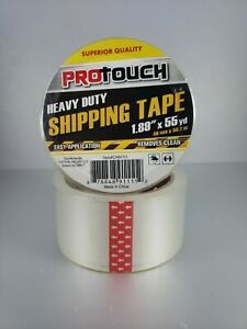 ProTouch Heavy Duty Packaging Shipping Tape, 3&#034; Core, 1.89&#034; x 55 yards 2 Rolls