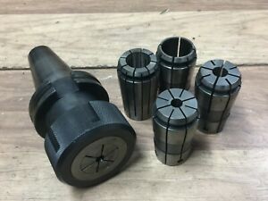 TECNARA TG100 COLLET CHUCK W. COLLETS CAT40 SHANK