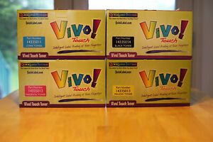 LOT of 4 Quick Label Systems Vivo! Touch Toner (Black, Magenta, Cyan,Yellow)