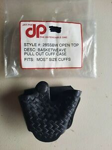 Police Duty Belt Basketweave Open Top Handcuff Case
