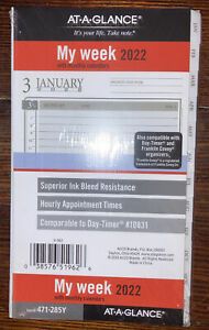 At-A-Glance My Week 2022 Refill (Size 3) 3.75 x 6.75 (471-285Y)