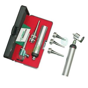 High Quality Veterinary Otoscope set with 3 Stainless steel Speculas,Cannulas