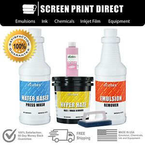 Water Based Chemistry Kit for Screen Printing - Removers, Ink Degradent &amp; more!