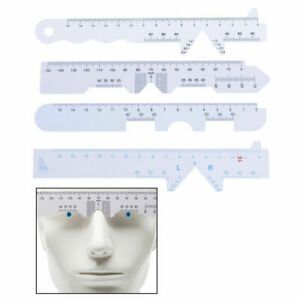4 Types 4pcs/Set White Eye Straight Edge PD Ruler Pupillary Distance Rule LuTs