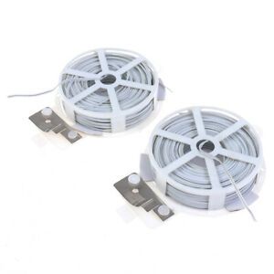 1Pc (50m) White Multi-Function Sturdy Garden Plant Twist Tie with Coated *ss