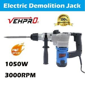 1050W Demolition Jack Hammer Electric Concrete Breaker 2 Chisel 2 Punch Bit Set