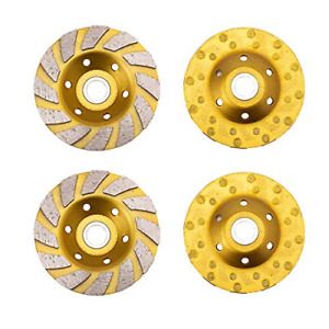 Erduoduo 2Pack 4 Inch Diamond Cup Grinding Wheel 12 Segs Heavy Duty Angle Wheels