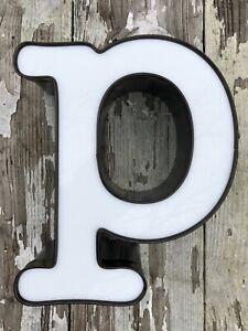 Lot of 4 Marquee Sign Custom Channel Made Industrial Letter Three Dimensional