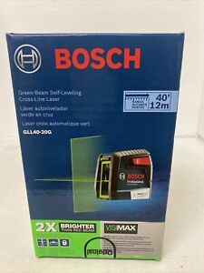 BOSCH GLL40-20G Professional Green-Beam Self-Leveling Cross-Line Laser - NEW