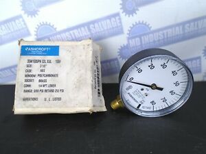Ashcroft 35W1005PH 02L XUL 100# 3-1/2&#034;, 1/4 Lower NPT, 0/80 PSI RETARD 250 PSI