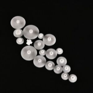 Different size 19pcs Plastic Gears M0.5 For Robotics Model Shaft Part DIY Ca- Gr