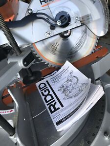 RIDGID MITER SAW MS1290 LZA 12 INCH WITH STAND