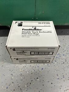 1000 Plastic Ziplock Bags - 6.5x6 Double Track Reclosable Bags - Pint Freezer