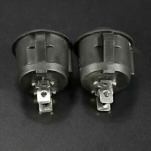 Mini Round Black 2 Pin SPST ON-OFF Rocker Switch Button
