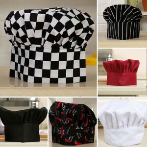 Comfortable Cooking Adjustable Kitchen Baker Chef Elastic Cap Hats Caters Soft