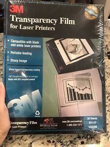 3M Transparency Film CG3300 for Laser Printers 100 sheets sealed boxes NEW