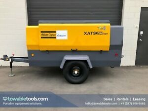 Atlas Copco XATS 250 CFM Portable Tow Behind Diesel Air Compressor