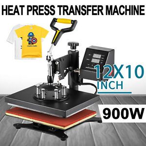 12&#034;x10&#034; Digital Heat Press Machine T-Shirt Sublimation 360 Swing Away Transfer
