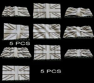 3D Model STL for CNC Router Carving Artcam Aspire Great Britain Flag Pano D275