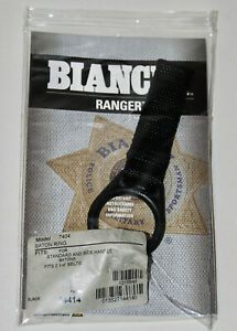 New! Bianchi Ranger 7404 Baton Ring Holder, Standard/Side Handle Batons- Black
