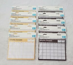 Lot of 10 New Magnetic Blank Monthly Calendar 50 Sheet Memo Pads - 6 in X 8 in