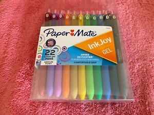 Paper Mate Ink Joy 22 COLORS Medium .7 mm Gel Pens Dries 3X Faster New Sealed