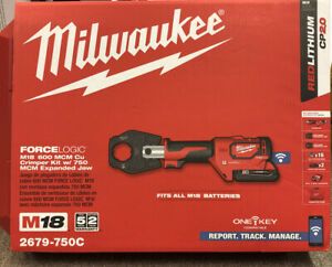 Milwaukee-2679-750C M18 Force Logic 600 MCM Cu Crimper Kit w/ 750 MCM Expande...
