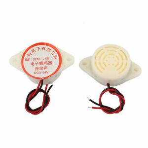 DC 3-24V 90DB Continuons Beep Alarm Electronic Buzzer Sounder 2pcs