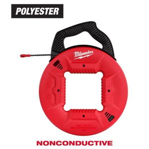 50 ft. Polyester Fish Tape Flexible with Non-Conductive Tip Low Friction Case