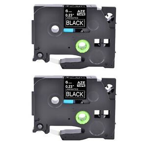 2PK Compatible Brother TZ-315 TZe-315 White on Black Label Tape Cassette 0.23&#034;