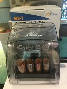 Royal Sovereign QS-1 Manual Hand Crank 1 Row Coin Sorter Plus 350+ Coin Wrappers