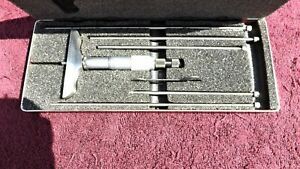 STARRETT *NEAR MINT!* 445AZ-6RL 0-6&#034; DEPTH MICROMETER!