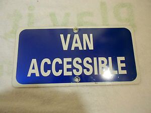 Van Accessible 12&#034; x 6&#034; Reflective Aluminum Sign