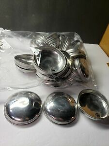 HUGE LOT RESTAURANT WARE CHROME SUGAR DISPENSER REPLACEMENT LIDS
