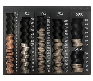 Nadex Coin Handling Tray | Bank Teller and Change Counter Coin Counting and Tray