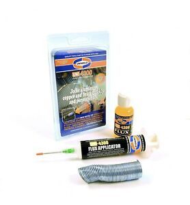 P4KD9S Aluminum Copper Brass Soft Solder &amp; Flux Kit Uni 4300 Uniweld