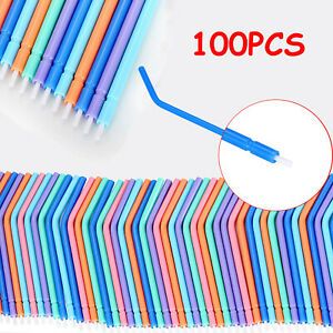 100pcs Disposable Dental Triple Syringe Handpiece Nozzles Tips Colorful Plastic